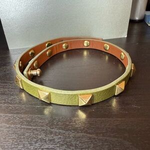 Gold and Green Studded Women's Bracelet